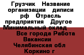 Грузчик › Название организации ­ диписи.рф › Отрасль предприятия ­ Другое › Минимальный оклад ­ 13 500 - Все города Работа » Вакансии   . Челябинская обл.,Коркино г.